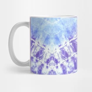 Blue and Purple Zig-Zag Tie-Dye Mug